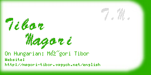 tibor magori business card